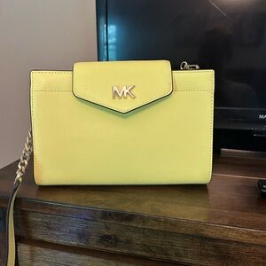 Michael Kors yellow crossbody bag
